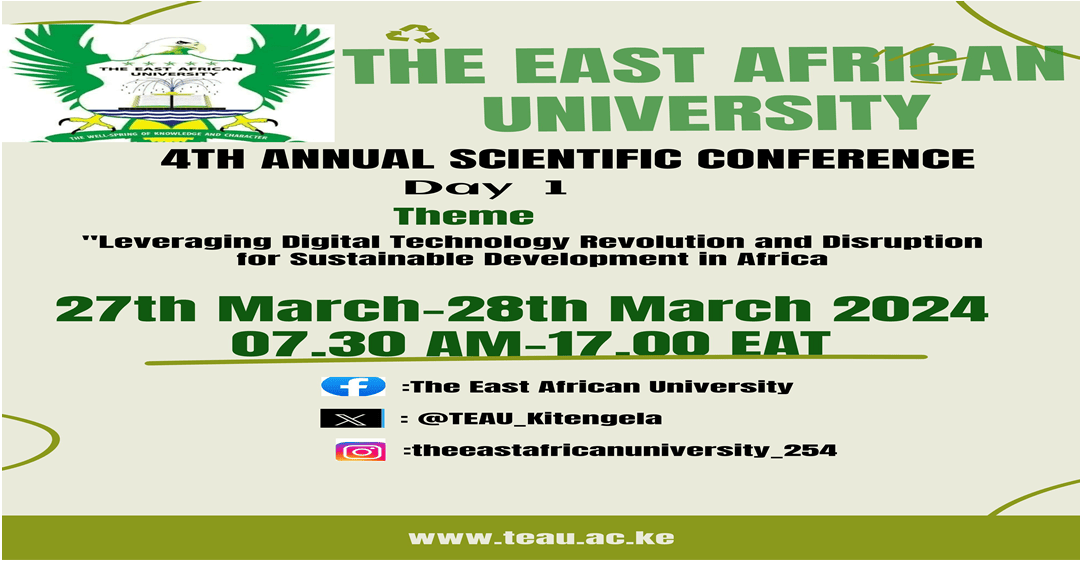 The East African University Hosts 4th International Scientific Conference